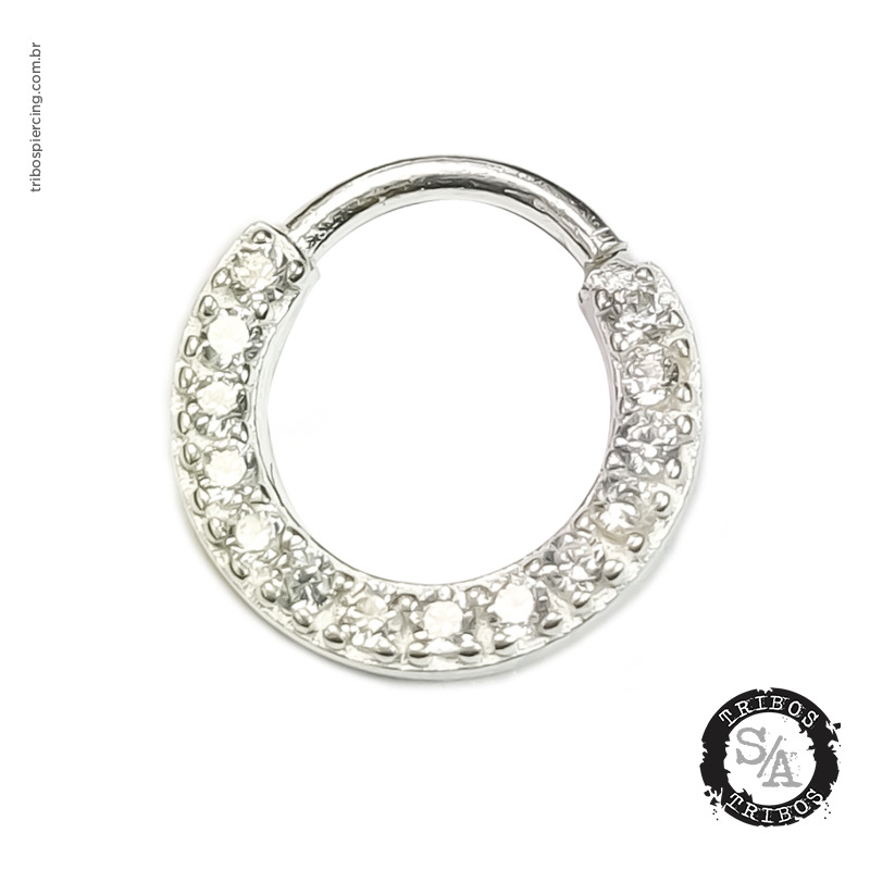 Tribos Piercing Argola em Prata 925 com cristais 3 (1)