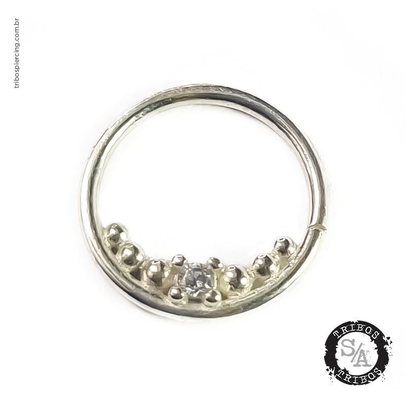 Tribos Piercing Indiano com Strass em Prata 925 e Banho de Ouro (3)